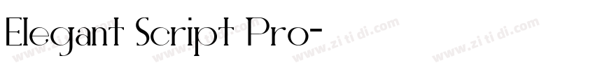 Elegant Script Pro字体转换